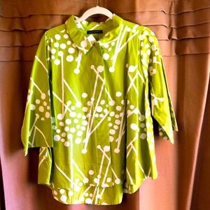 Medium Snapdragon and Twig oversize blouse in green